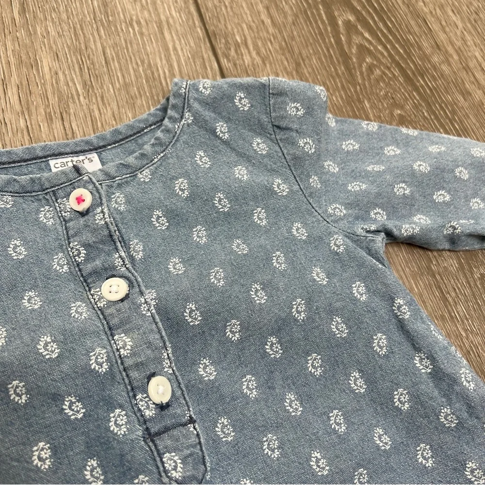 CARTERS 2PC LONG SLEEVE SHIRT PANTS OUTFIT 12MO